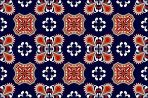 ikat etnisch naadloos patroon decoratie ontwerp. aztec kleding stof tapijt boho mandala's textiel behang. tribal inheems motief ornamenten Afrikaanse Amerikaans volk traditioneel borduurwerk vector achtergrond