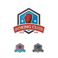 boksen sport logo ontwerpen badge, embleem kampioenschap vector