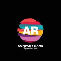 aq eerste logo met kleurrijk sjabloon vector. vector