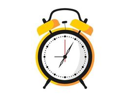 oranje oud rinkelen alarm klok illustratie in vlak stijl. wakker worden omhoog symbool. vector illustratie middelen