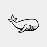 illustratie van een tekenfilm walvis vector