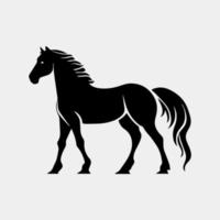 silhouet van een paard vector