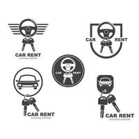icoon en logo van auto huur vector illusration