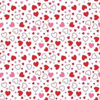 naadloos patroon van Valentijnsdag dag met verschillend kleur van hart- Valentijnsdag dag vector ontwerp