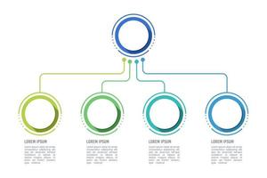 bedrijf infographic presentatie sjabloon met 4 opties. infographic organisatie. vector illustratie.