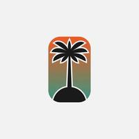 palm zomer icoon logo vector