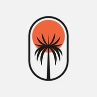palm zomer icoon logo vector