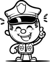schattig tekenfilm vrolijk Politie officier SVG vector grafisch