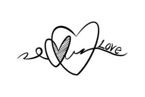 lijnen dat het formulier een symbool van liefde. vector illustratie