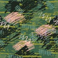kleurrijk grunge naadloos patroon met abstract hand- getrokken borstel beroertes en verf spatten. rommelig oneindigheid textuur, modern grungy achtergrond. vector