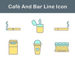 cafe en bar vector icoon reeks