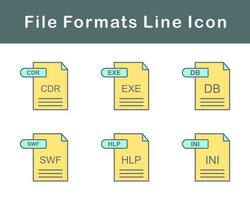 het dossier formaten vector icoon reeks