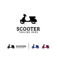 eenvoudige vintage scooter logo ontwerpen concept vector, motorfiets logo symbool vector