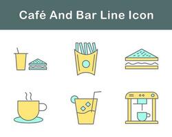 cafe en bar vector icoon reeks