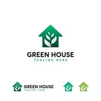 natuur huis logo ontwerpen concept, vers huis logo symbool, gebouw logo vector