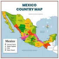 Mexico land kaart vector