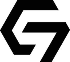 c7 icoon en logo vector