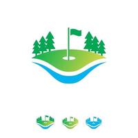 golf sport pictogram ontwerpen vector, golfclub pictogrammen, symbolen, elementen vector
