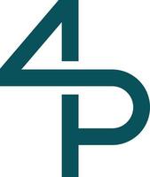 4p logo icoon vector