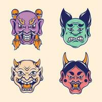 Japans demon masker vector reeks