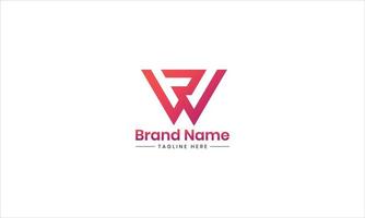 wr brief logo ontwerp vector met helling kleuren. wr brief logo ontwerp. eerste brieven rw logo icoon. abstract brief wr logotype logo ontwerp sjabloon. rw logo pro vector