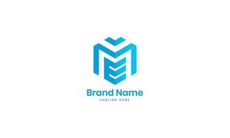 creatief me brief logo sjabloon. me brief logo ontwerp vector met blauw kleuren. me brief logo ontwerp. eerste brieven em logo icoon. abstract brief me logotype logo ontwerp sjabloon. pro vector