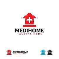 medisch huis logo ontwerpen concept vector, kliniek logo sjabloon vector