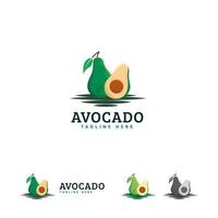 avocado logo ontwerpen embleem, vers avocado fruit symbool vector