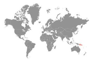 Solomon zee Aan de wereld kaart. vector illustratie.