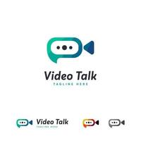 video talk logo ontwerpen sjabloon, video chat logo ontwerpen vector
