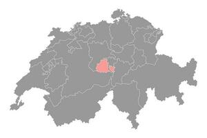 obwalden kaart, kantons van Zwitserland. vector illustratie.
