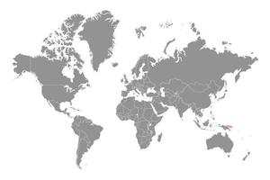 Bismarck zee Aan de wereld kaart. vector illustratie.