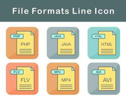 het dossier formaten vector icoon reeks