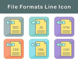 het dossier formaten vector icoon reeks