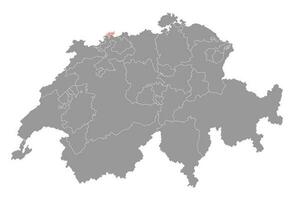 Bazel Stadt kaart, kantons van Zwitserland. vector illustratie.