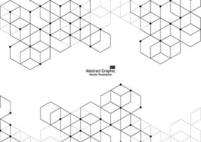abstracte vakken achtergrond. moderne technologie met vierkante mazen. geometrisch op witte achtergrond met lijnen. kubus cel. vector illustratie