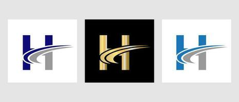 eerste monogram brief h logo ontwerp. h logotype sjabloon vector