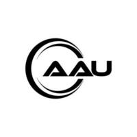 aau brief logo ontwerp in illustratie. vector logo, schoonschrift ontwerpen voor logo, poster, uitnodiging, enz.