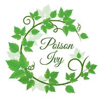Groene Poison Ivy Leaf krans achtergrond vector