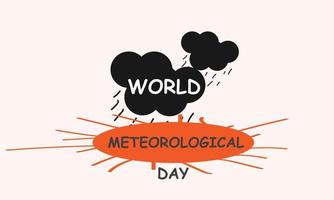 wereld meteorologisch dag. voor groet kaart, poster, banier, sjabloon vector