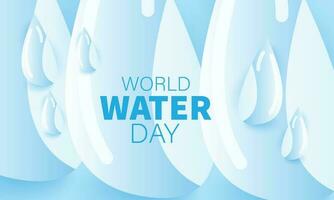 wereld water dag. voor groet kaart, poster, banier, sjabloon vector