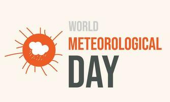 wereld meteorologisch dag. voor groet kaart, poster, banier, sjabloon vector