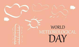 wereld meteorologisch dag. voor groet kaart, poster, banier, sjabloon vector