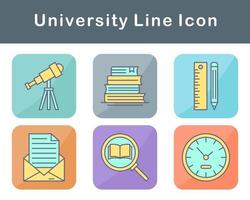 Universiteit vector icoon reeks