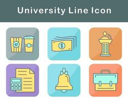 Universiteit vector icoon reeks