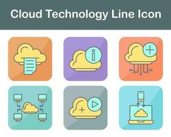 wolk technologie vector icoon reeks