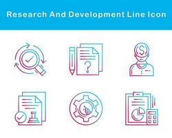 Onderzoek en ontwikkeling vector icoon reeks