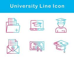 Universiteit vector icoon reeks