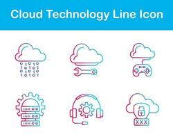 wolk technologie vector icoon reeks