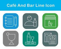 cafe en bar vector icoon reeks